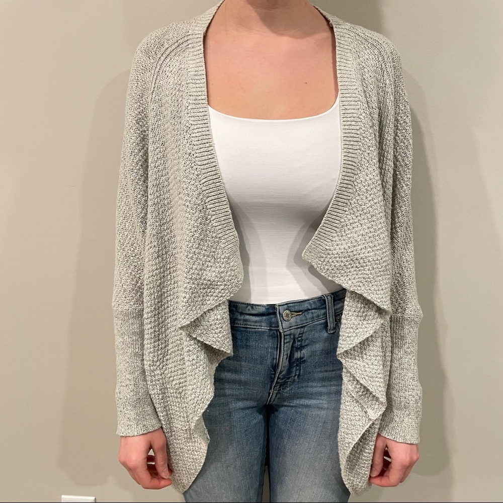 LOFT Grey Knit Cardigan